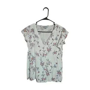 Floral & ivy white blouse!